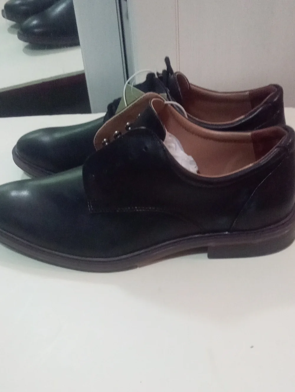 Goodfellow & Co Men's Black Leather Dress Shoes 9 1/2 NWT $40:Missing 1 Lace